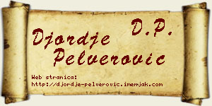 Đorđe Pelverović vizit kartica